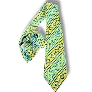 50s 60s AMAZING MCM Patterned Vintage Thailand Thai 100% Silk Tie